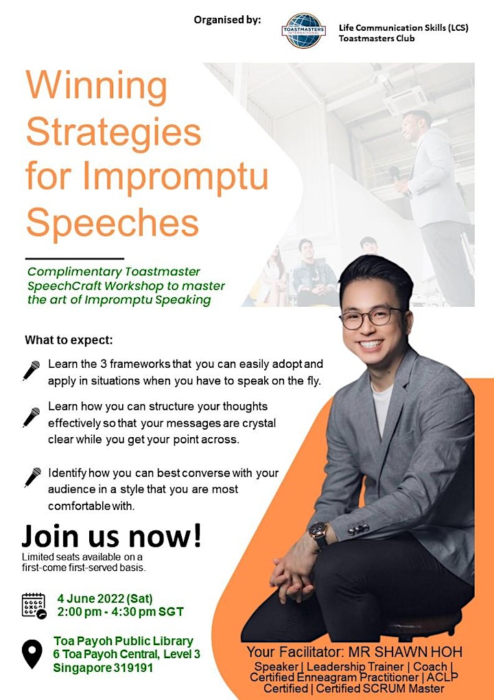 Winning Strategies for Impromptu Speeches by LCS Toastmasters Club image