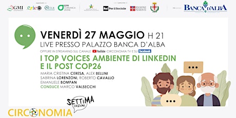 I Top Voices Ambiente di LinkedIn e il post-COP26 | CIRCONOMìA tickets