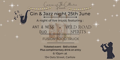 Gin and Jazz night at Canvas tickets