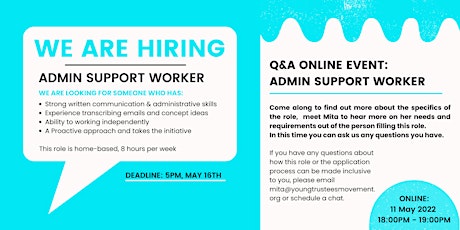 Job Opportunity Q&A: Admin Support Worker primary image