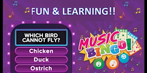 Educational Afternoon (Trivia / Bingo / Music / Game Fun)!!!!
