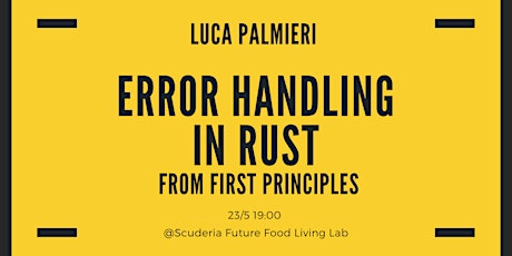 FpInBo - Error handling in Rust - from first principles biglietti