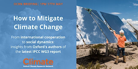 How to Mitigate Climate Change: Insights from the IPCC WG3 Report tickets