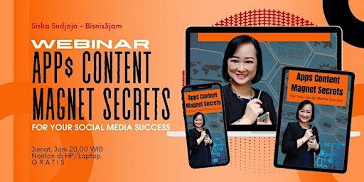 Gratis Webinar "Rahasia Membuat KONTEN MAGNET Lewat HP primary image