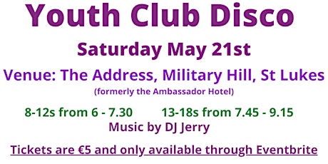 Down Syndrome Cork Youth Club Disco tickets