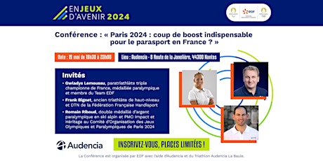 Conférence "Paris 2024, coup de boost pour le parasport en France" billets