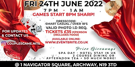 Couples games night tickets