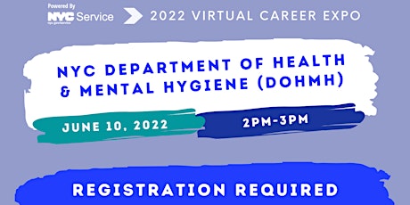 NYC Dept. of Health & Mental Hygiene (DOHMH) - Career Expo 2022 Employer Tickets