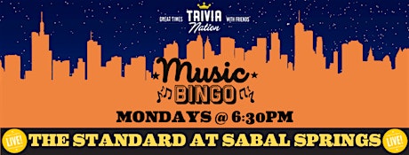Music Bingo at The Standard at Sabal Springs North Fort Myers tickets