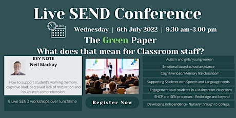 SEND Professionals Conference- The Green Paper and classroom practice biglietti