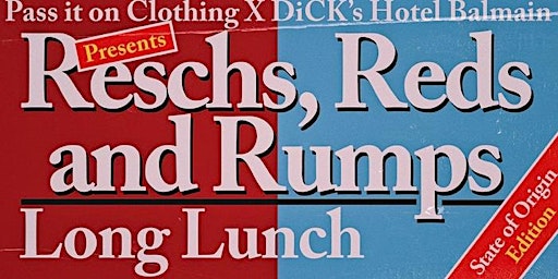 Pass it on Clothing x Dick's Hotel Balmain State of Origin Long Lunch