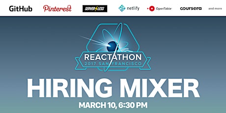 Hiring Mixer - Reactathon 2017 San Francisco primary image