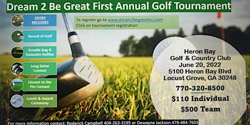 Dream 2 Be Great’s First Annual Golf Tournament