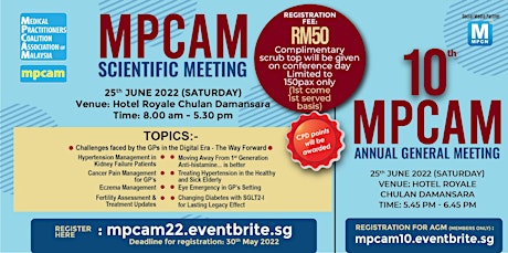 MPCAM 10th ANNUAL GENERAL MEETING & SCIENTIFIC MEETING tickets