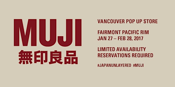 MUJI Vancouver Pop-Up @ JAPAN UNLAYERED