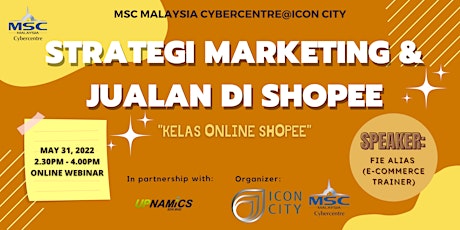 Strategi Marketing & Jualan Di Shopee - Live Webinar tickets