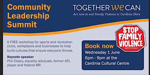 EVENING Together We Can 2022 Community Leadership Summit - 1 June 6pm