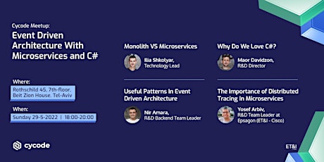 Event driven architecture with microservices and C# Tickets