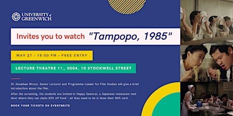 Social Cinema: Tampopo Screening tickets