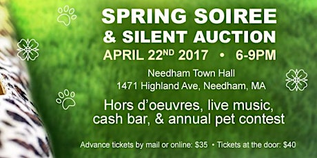 Spring Soiree and Silent Auction: Fundraiser to support homeless cats primary image