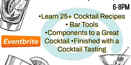 Cocktail Crash Class & Cocktail Tasting tickets