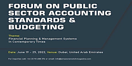 Forum On Public Sector Accounting Standards & Budgeting tickets
