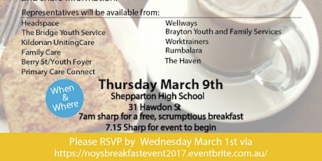 Youth Services in Goulburn Murray | Local Support Networking Breakfast primary image
