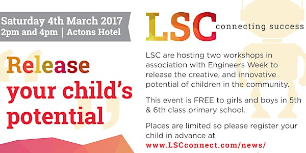 LSC Recreate Workshop at 2pm