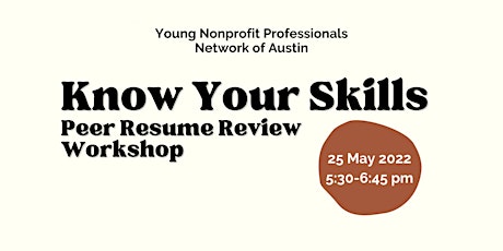 YNPN Austin Presents - Know Your Skills: Peer Resume Review Workshop tickets