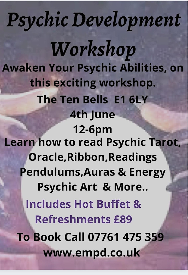 PSYCHIC DEVELOPMENT WORKSHOP including lunch and refreshments image