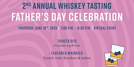 2nd Annual Virtual Father's Day Whiskey Tasting Tickets