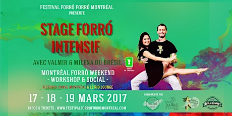 Stage Intensif de Forró avec Valmir et Milena - Brésil - 17 au 19 Mars primary image