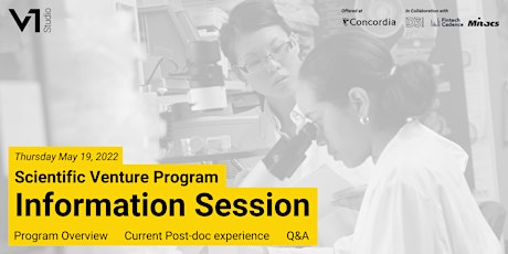 Info Sessions for Cohort III of the Scientific Venture Program