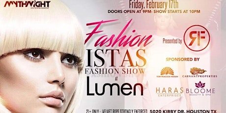 Mythnight Ent & Carnan Properties present Friday, Feb 17th Fashionista by RF - A Fashion Show event primary image