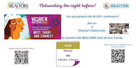 Networking the night before W.I.R.E tickets