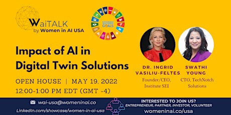 Women in AI USA - WaiTALK - Impact of AI in Digital Twin Solutions tickets