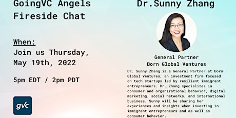 GoingVC Angels Fireside Chat with Sunny Zhang tickets