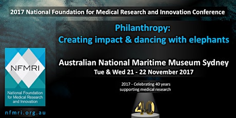 Imagen principal de 2017 NFMRI Medical Research Innovation Conference - Philanthropy: Creating impact & dancing with elephants