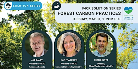 F4CR Solution Series: Forest Carbon Practices Panel tickets
