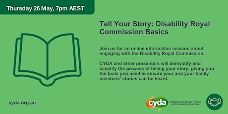 Tell Your Story: Disability Royal Commission Basics tickets