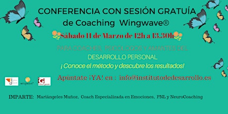 Imagen principal de CONFERENCIA CON SESIÓN GRATUÍA  de Coaching  Wingwave®  