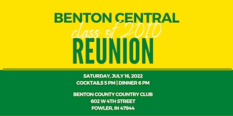Benton Central Class of 2010 Reunion tickets