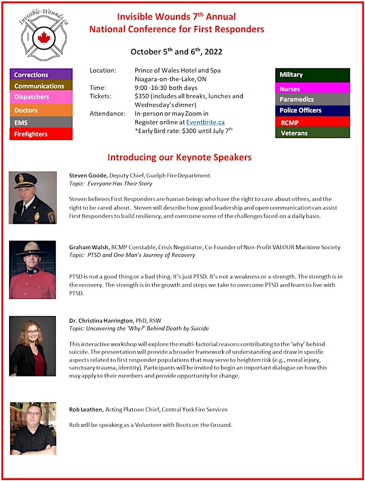 Invisible Wounds Conference for First Responders (National) image