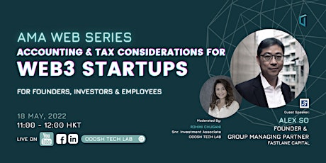 Accounting & Tax Considerations for Web3 Startups (HK) tickets