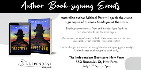 Local Author Event, Michael Pert discusses his new thriller SANDPIPER tickets