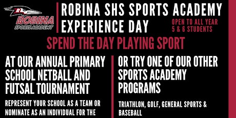 Robina SHS Sports Academy Experience Day tickets