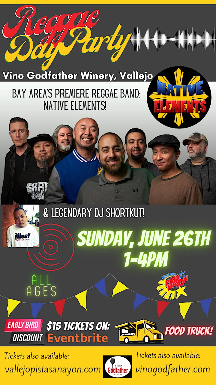 Reggae Day Party with Native Elements and DJ Shortkut image