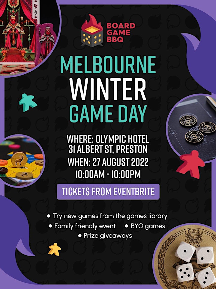 Board game BBQ Melbourne Game Day Winter 2022 image