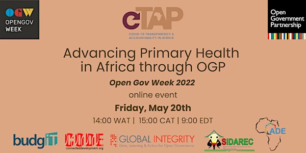 #OGW 2022 CTAP Event: Advancing Primary Health in Africa through OGP