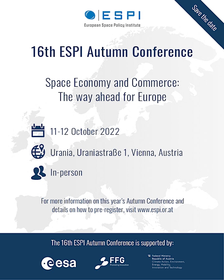 16th ESPI Autumn Conference - Space Economy and Commerce image
